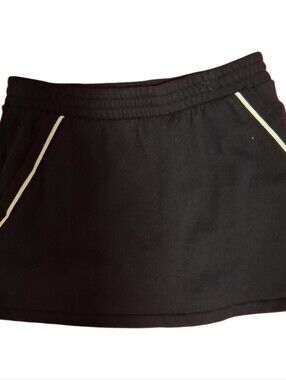 PINK Victoria's Secret Black Athletic Skort with White Piping